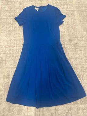 Akris Punto Royal Blue Fit & Flare Dress US 12